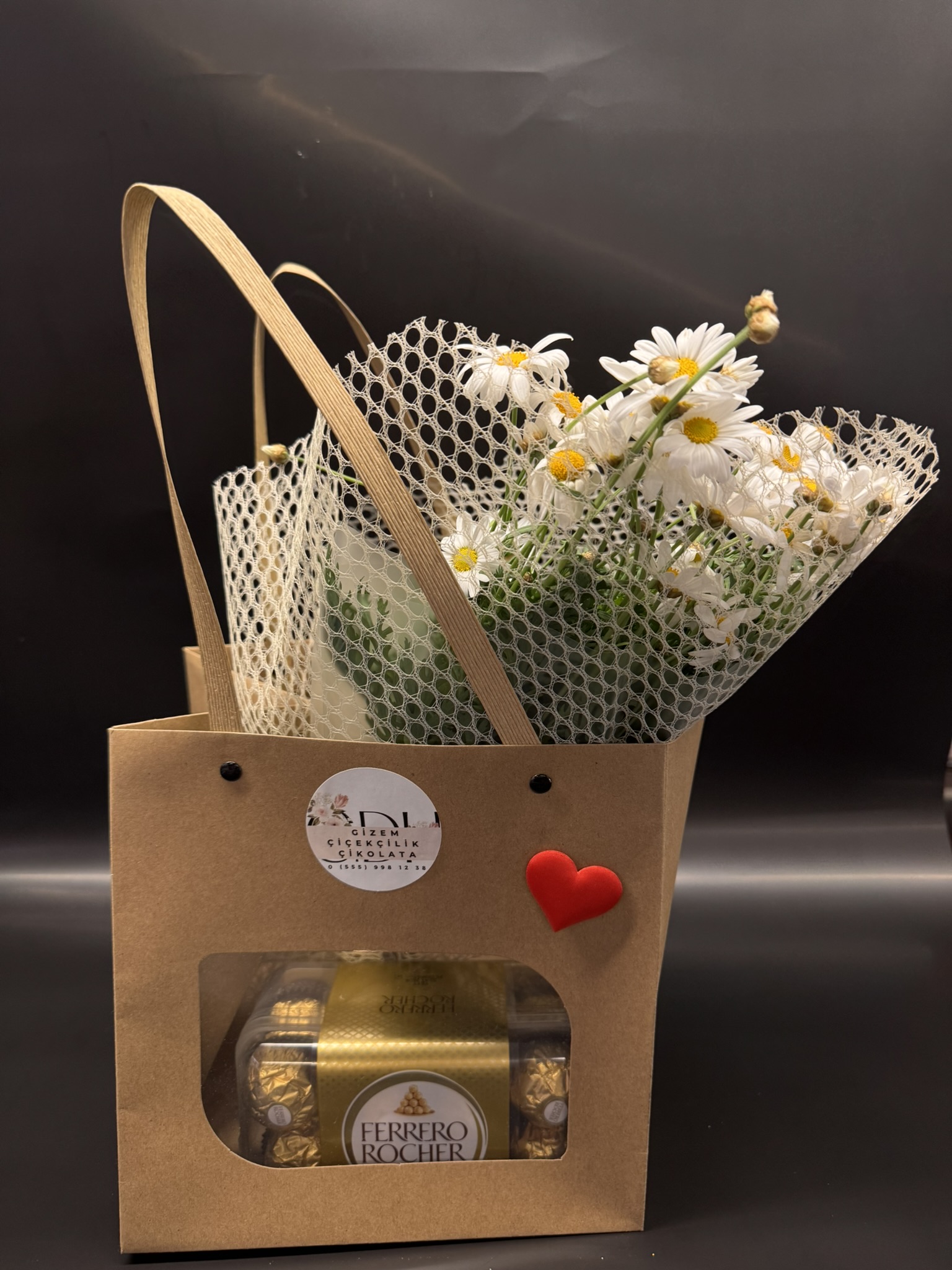 Çantada Çikolata & Papatya Kombin