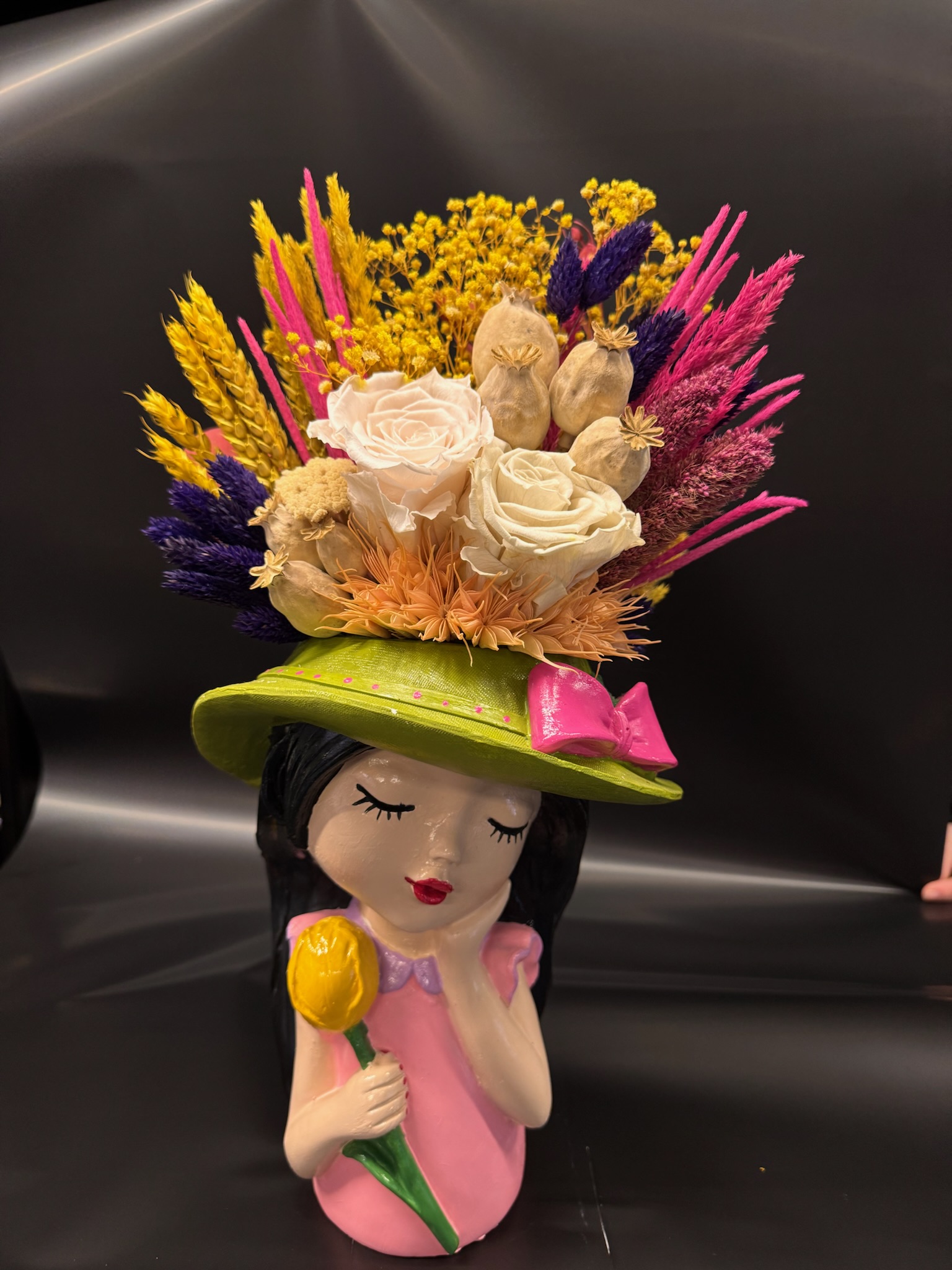 Solmayan Gül Kız Figürlü I