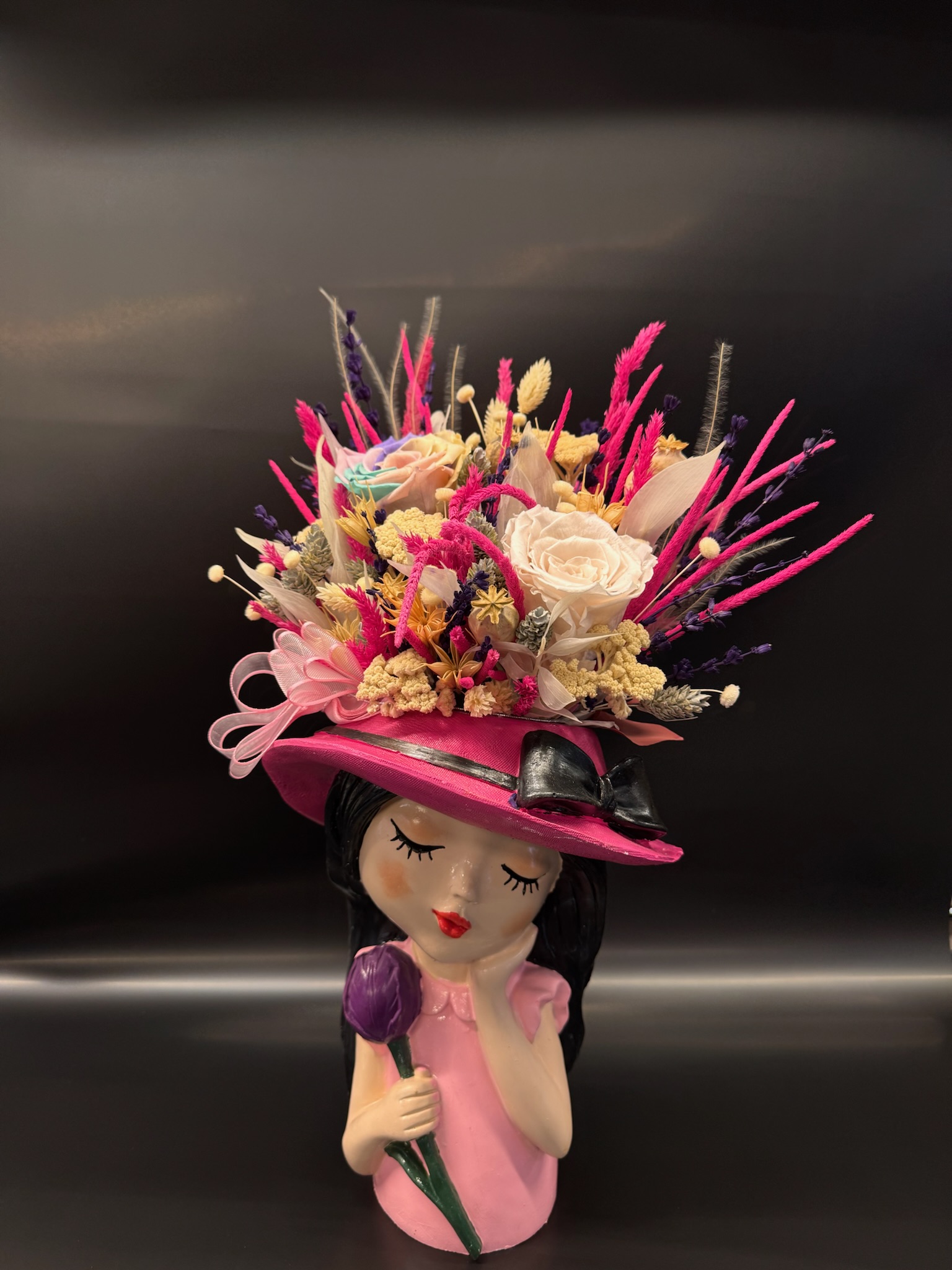 Solmayan Gül Kız Figürlü II